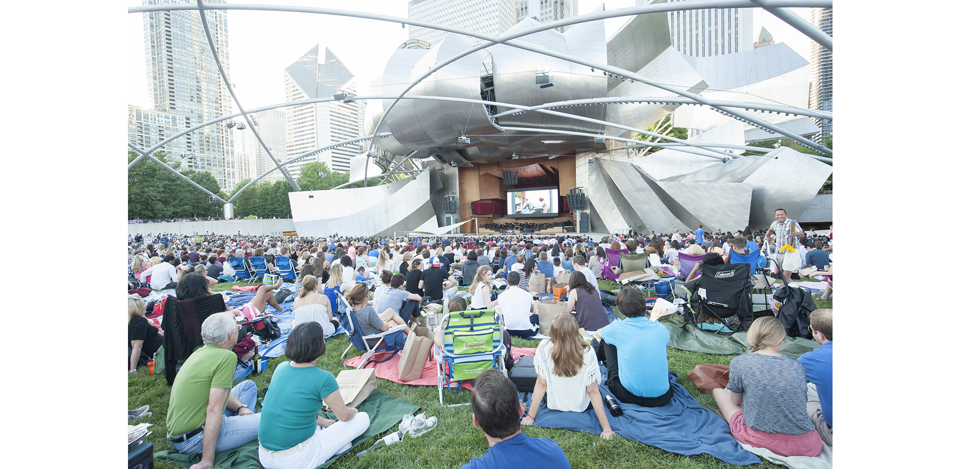 Frank Gehry's Jay Pritzker Pavilion and Great Lawn
